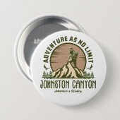 Retro Johnston Canyon Hike Ronde Button 7,6 Cm (Voorkant /achterkant)