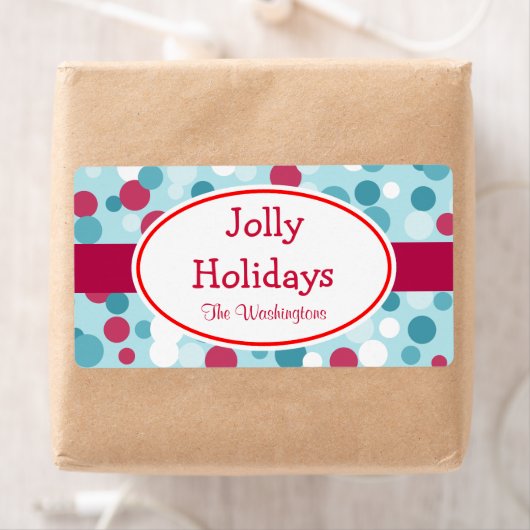 Retro Jolly Feestdagen Labels (Insitu)