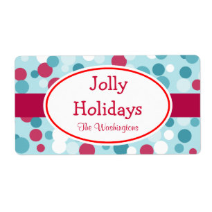 Retro Jolly Feestdagen Labels