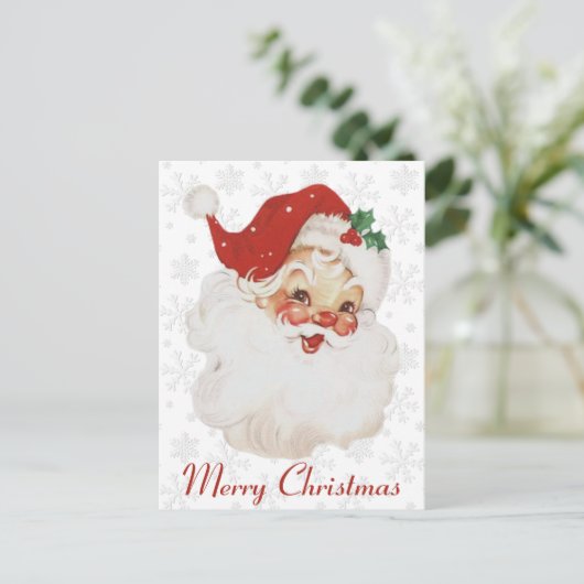  Retro Jolly Kerstkerstkerst Feestdagenkaart (Staand voorkant)