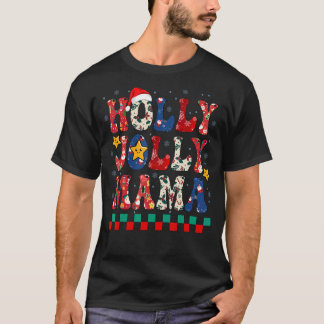 Retro Jolly Mama Holly mama Matching Family T-shirt