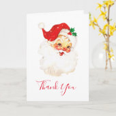  Retro Jolly Old Santa Claus Dank je Kaart (Gele Bloem)