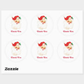  Retro Jolly Old Santa Claus Dank je Ronde Sticker (Vel)