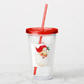  Retro Jolly Old Santa Claus Kerstmis Acryl Drinkbeker (Achterkant)