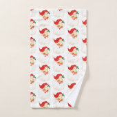 Retro Jolly Old Santa Claus Kerstmis Bad Handdoek (Handdoek)