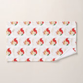 Retro Jolly Old Santa Claus Kerstmis Bad Handdoek (Handdoek)