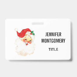  Retro Jolly Old Santa Claus Kerstmis Badge