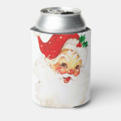 Retro Jolly Old Santa Claus Kerstmis Blikjeskoeler (Blikje Achterkant)