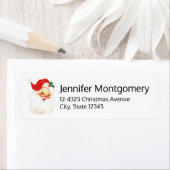  Retro Jolly Old Santa Claus Kerstmis Etiket (Insitu)