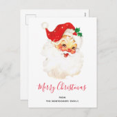 Retro Jolly Old Santa Claus Kerstmis Feestdagenkaart (Voorkant / Achterkant)