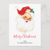  Retro Jolly Old Santa Claus Kerstmis Feestdagenkaart (Voorkant)