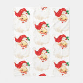  Retro Jolly Old Santa Claus Kerstmis Fleece Deken (Voorkant)