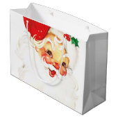  Retro Jolly Old Santa Claus Kerstmis Groot Cadeauzakje (Achterkant Gekanteld)