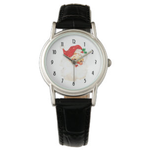 Retro Jolly Old Santa Claus Kerstmis Horloge