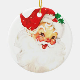  Retro Jolly Old Santa Claus Kerstmis Keramisch Ornament