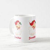  Retro Jolly Old Santa Claus Kerstmis Koffiemok (Voorkant links)