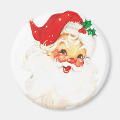 Retro Jolly Old Santa Claus Kerstmis Magneet (Voorkant)