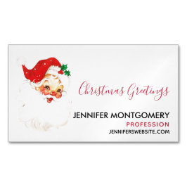  Retro Jolly Old Santa Claus Kerstmis Magnetisch Visitekaartje