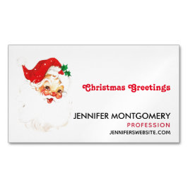  Retro Jolly Old Santa Claus Kerstmis Magnetisch Visitekaartje