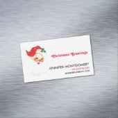 Retro Jolly Old Santa Claus Kerstmis Magnetisch Visitekaartje (Voorbeeld)