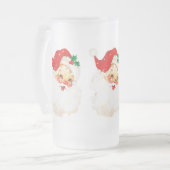  Retro Jolly Old Santa Claus Kerstmis Matglas Bierpul (Voorkant links)