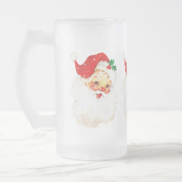  Retro Jolly Old Santa Claus Kerstmis Matglas Bierpul