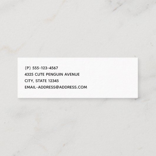 Retro Jolly Old Santa Claus Kerstmis Mini Visitekaartje (Achterkant)