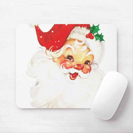 Retro Jolly Old Santa Claus Kerstmis Muismat (Met muis)