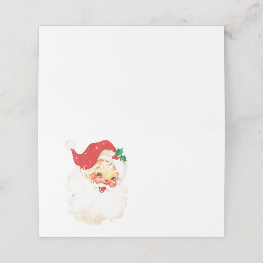 Retro Jolly Old Santa Claus Kerstmis Plaatskaartje (Buitenkant ongevouwen)