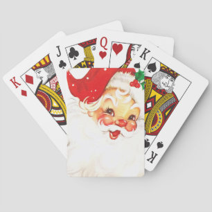  Retro Jolly Old Santa Claus Kerstmis Pokerkaarten