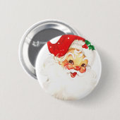  Retro Jolly Old Santa Claus Kerstmis Ronde Button 5,7 Cm (Voorkant /achterkant)