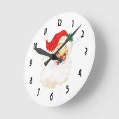  Retro Jolly Old Santa Claus Kerstmis Ronde Klok (Hoek)