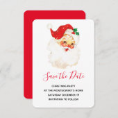  Retro Jolly Old Santa Claus Kerstmis Save The Date (Voorkant / Achterkant)