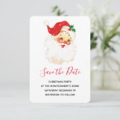  Retro Jolly Old Santa Claus Kerstmis Save The Date (Staand voorkant)