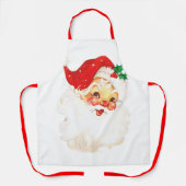 Retro Jolly Old Santa Claus Kerstmis Schort (Voorkant)