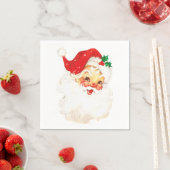 Retro Jolly Old Santa Claus Kerstmis Servet (Insitu)