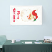 Retro Jolly Old Santa Claus Kerstmis Spandoek (Beurs)