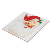  Retro Jolly Old Santa Claus Kerstmis Tegeltje (Zijkant)