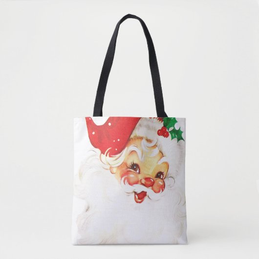 Retro Jolly Old Santa Claus Kerstmis Tote Bag (Voorkant)