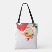 Retro Jolly Old Santa Claus Kerstmis Tote Bag (Achterkant)