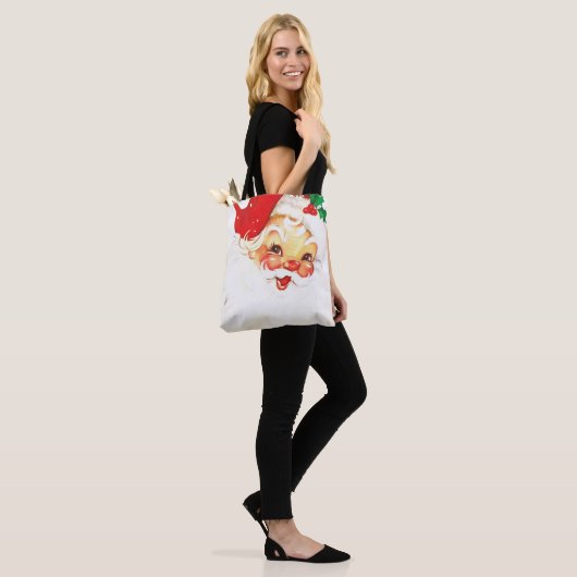 Retro Jolly Old Santa Claus Kerstmis Tote Bag (Op model)