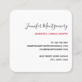  Retro Jolly Old Santa Claus Kerstmis Vierkante Visitekaartje (Achterkant)