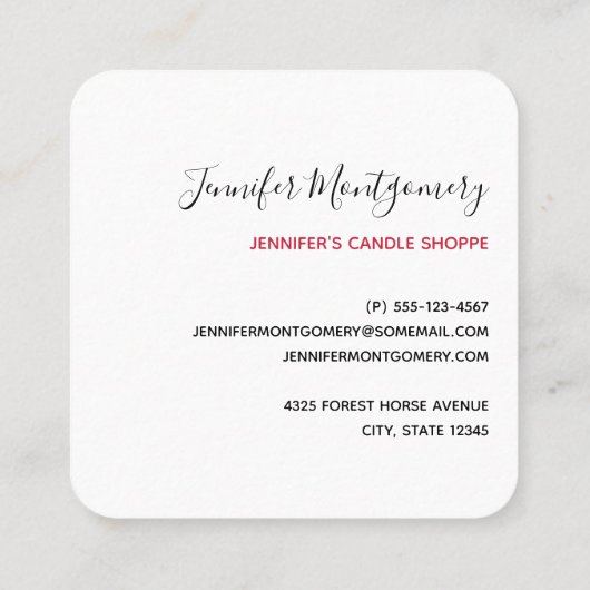 Retro Jolly Old Santa Claus Kerstmis Vierkante Visitekaartje (Achterkant)