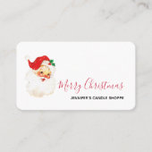  Retro Jolly Old Santa Claus Kerstmis Visitekaartje (Voorkant)