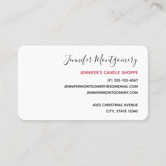  Retro Jolly Old Santa Claus Kerstmis Visitekaartje (Achterkant)