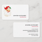 Retro Jolly Old Santa Claus Kerstmis Visitekaartje (Voorkant / Achterkant)