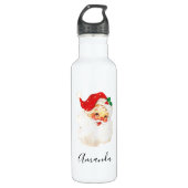  Retro Jolly Old Santa Claus Kerstmis Waterfles (Voorkant)
