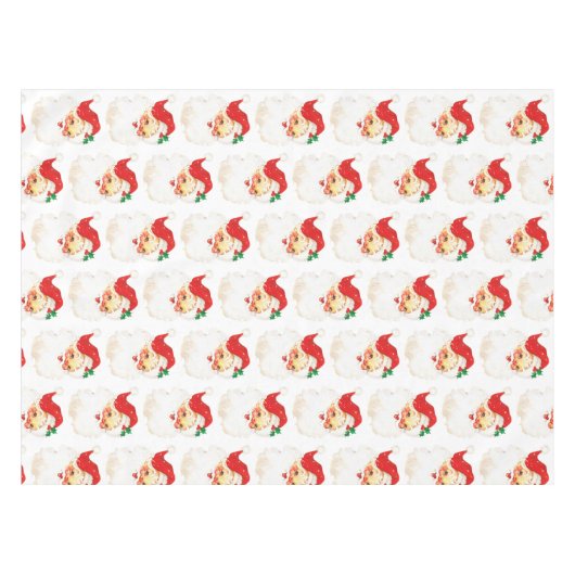 Retro Jolly Oude Kerstman Xmas Patroon Tafelkleed (Voorkant (Horizontaal))