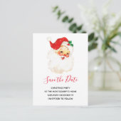 Retro Jolly Oude Sinterklaas Save the Date Uitnodiging Briefkaart (Staand voorkant)