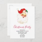 Retro Jolly Oude Sinterklaas Xmas Party Uitnodiging Briefkaart (Voorkant / Achterkant)